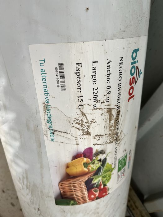 Rolo de Plástico Agrícola Biodegradável – Novo (0,9 m x 2200 m)