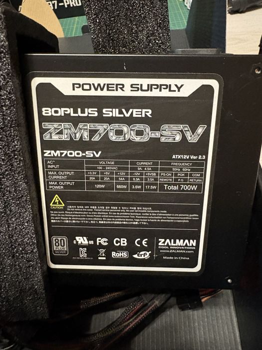 i5 4690k MSI Z97-Pro Gamer ddr3 16gb Zalman Cnps10 БЖ Zalman ZM 700SV