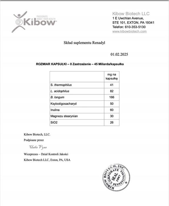 renadyl 3-pack - zaawansowany probiotyk drowie nerek i jelit 3 x 60 kapsułek
