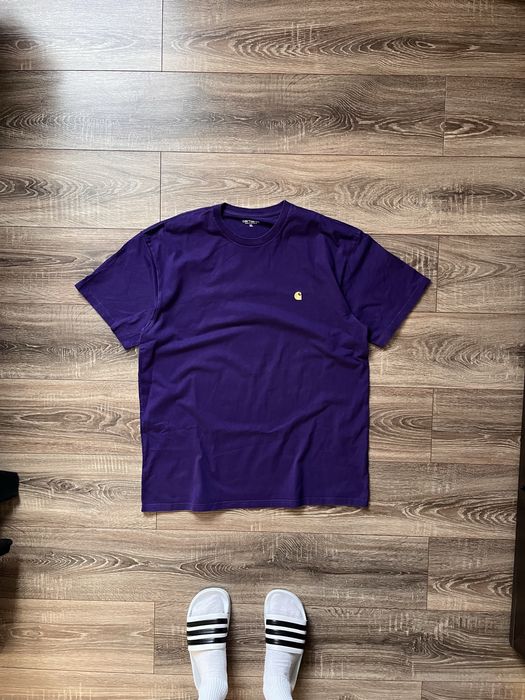 Плотна Фіолетова Оверсайз Футболка від Carhartt