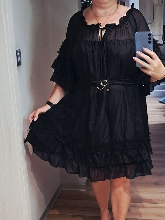 Piękna jedwabna sukienka rozmiar uniwersalny