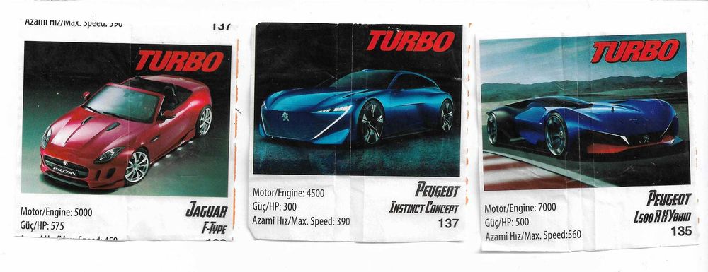 Obrazki z gumy Turbo 2017 Extreme 51 sztuk