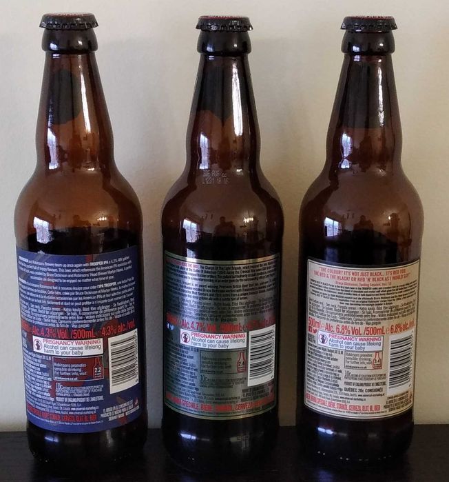 3 Garrafas The Trooper - Iron Maiden Beer