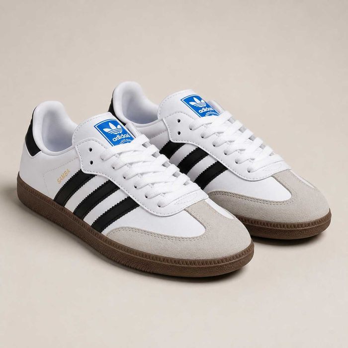 Кросівки Adidas Samba OG White білі шкіра/замша унісекс 37-41 без передоплати