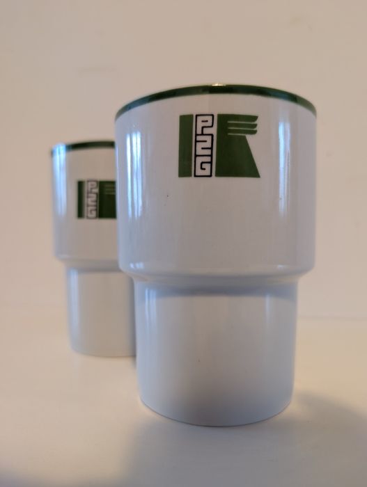 2 szt retro vintage kubki PZG z czasów PRL