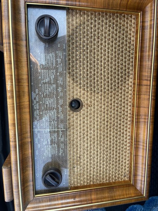 Stare niemieckie radio lampowe z metką