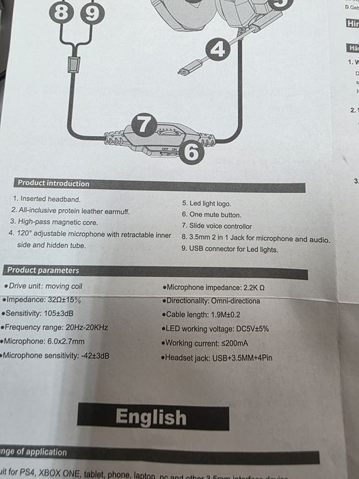 Auscultadores RGB OZEINO ZW1 Gaming Headset