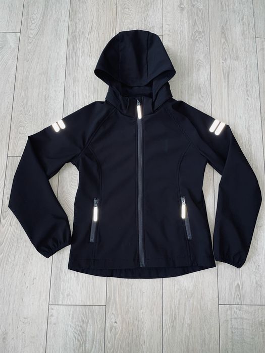 Kurtka Softshell H&M r.146 czarna , stan bdb