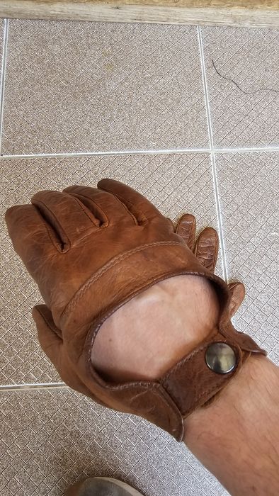 Luvas em pele estilo gentleman driver