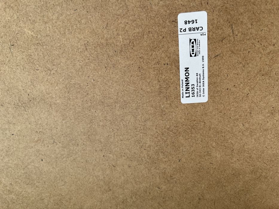 Biurko IKEA Linnmon czarne regulowane , blat 150x75cm