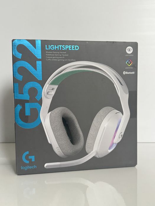Навушники з мікрофоном Безродотова ігрова Гарнітура Logitech G522 Lightspeed White Білий (981-001550)