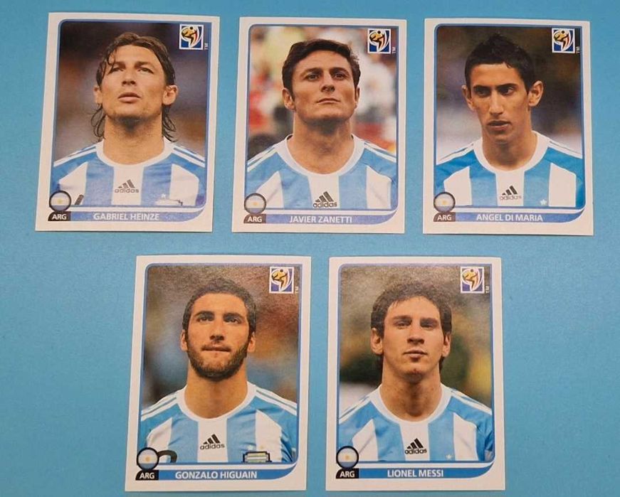 Lote 5x Cromos Argentina - World Cup 2010