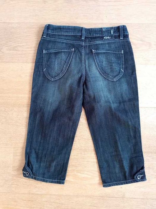 ESPRIT - jeansowe spodnie rybaczki - rozm. 36