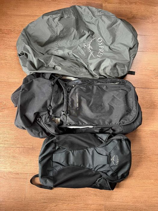 Osprey Farpoint Trek 75L + Fairview 15L