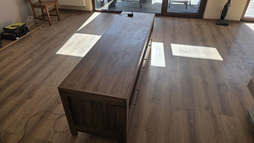 Szafka RTV BRW Gent dąb 200 cm LED