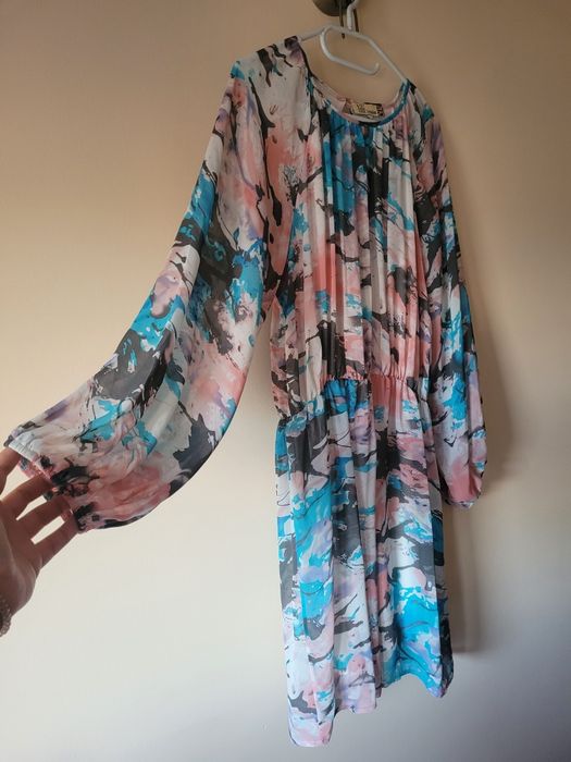 Kolorowa sukienka Lili London rozmiar M/L