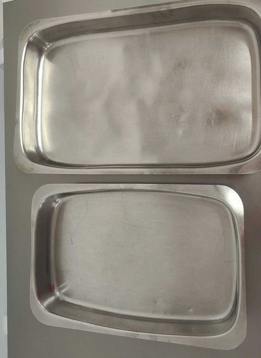 Conjunto dois tabuleiros aço inoxidável