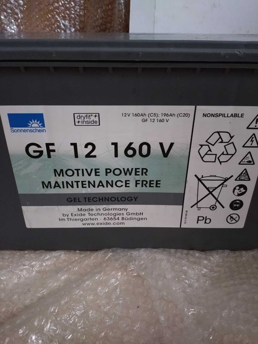 Magazyn energii, akumulator trakcyjny 12 V 160 Ah Sonnenschein