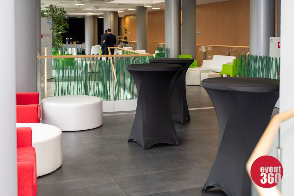 Wynajem wypożyczenie Stół koktajlowy czarny biały Katowice Śląsk