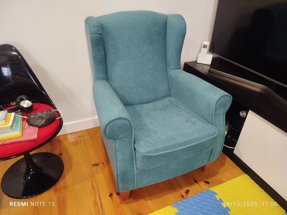 Cadeirão artesanal de tecido