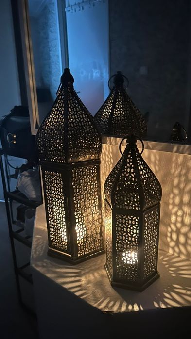 Lâmpadas marroquinas em ferro novas