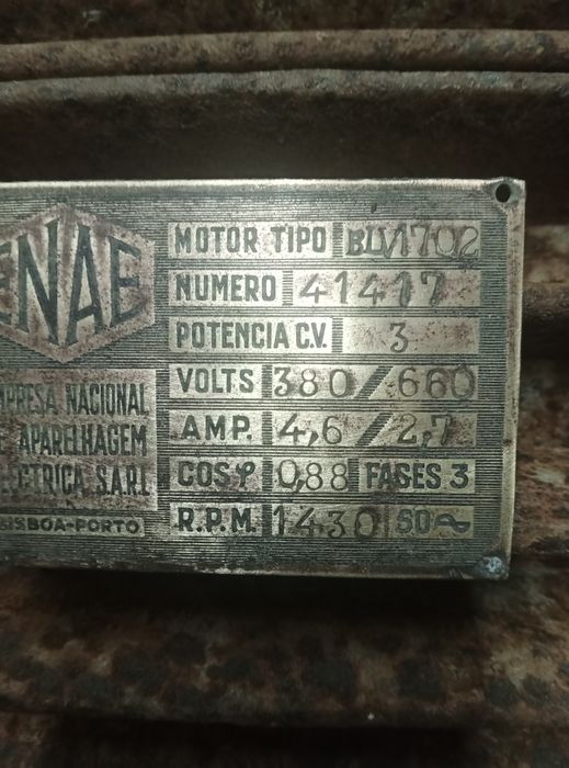 Motor trifásico 3cv