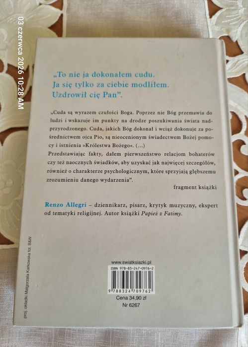 Renzo Allegri " Ojciec Pio -święty od cudów "