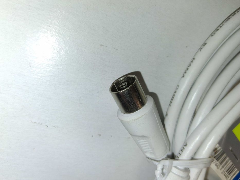 N045 Kabel Antenowy Hama Classic Line Coax Plug - Socket 3m Biały Nowy