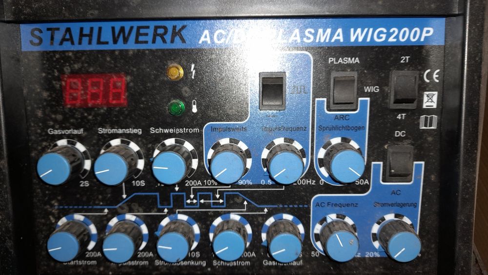 Spawarka tig 3w 1 ac dc plasma . Stahlwerk 200