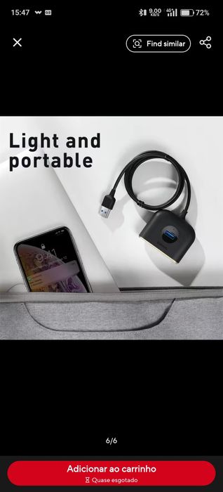 Baseus USB hub usb 3.0 para usb 3.0x1 + usb 2.0x3