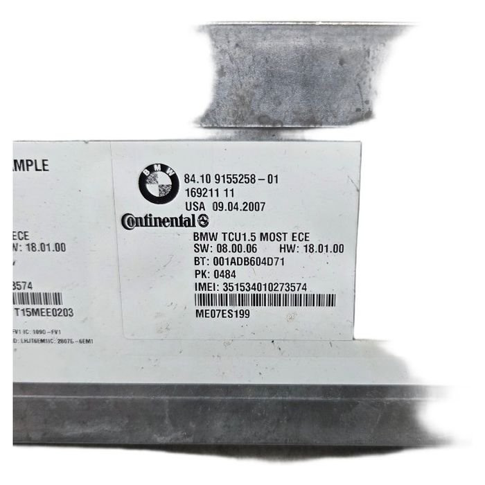 Moduł Bluetooth BMW E90 E91 E92 E93 nr 9155258 Continental