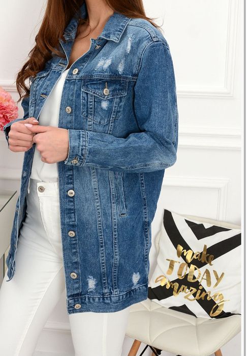 Katana jeansowa długa M