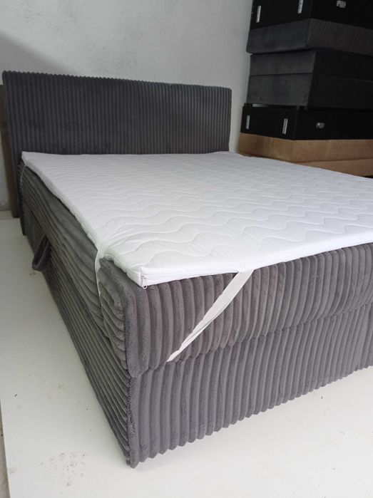 Łóżko kontynentalne tapicerowane 140/160/x200/SZTRUKS/WELUR/POJEMNIKI