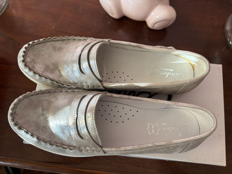 Mokasyny skórzane r.39