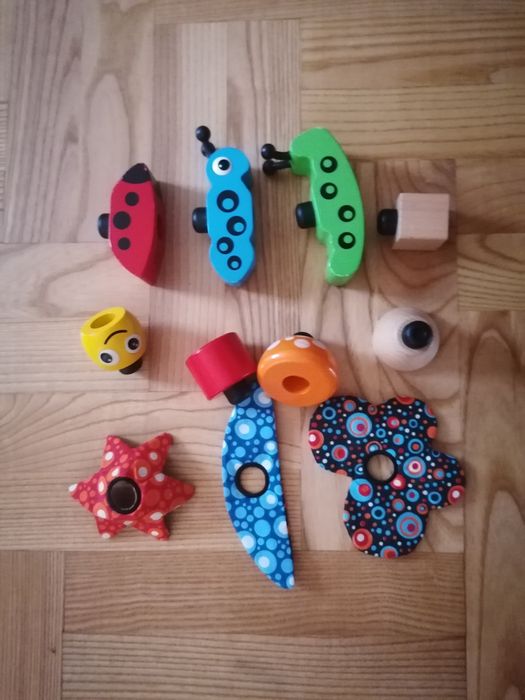 Układanka edukacyjna, zabawka drewniana