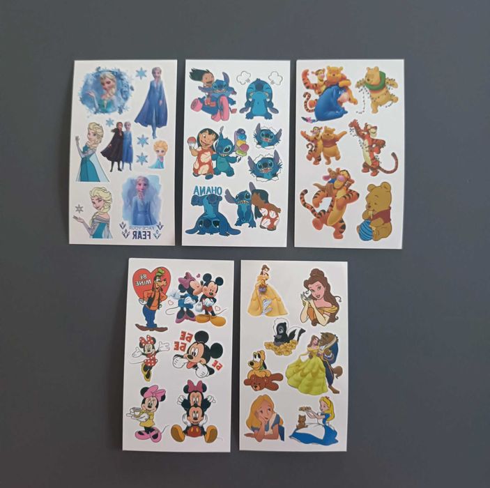 Bajki DISNEY tatuaże dziecięce 5 arkuszy!