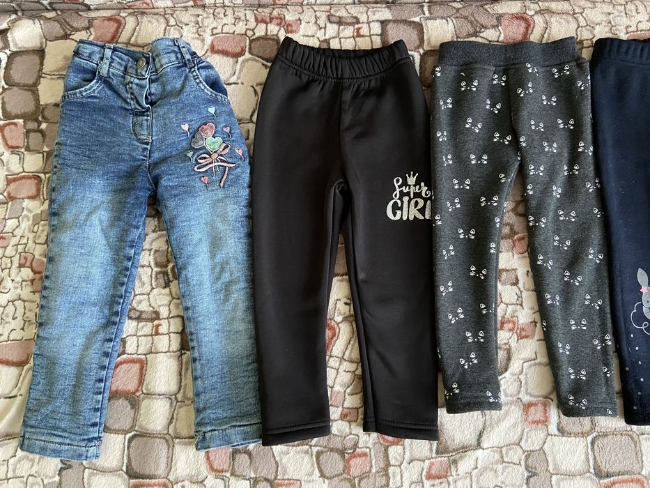 Теплі дитячі штани лосіни джинси з утепленням 92-98 на 2-3 роки