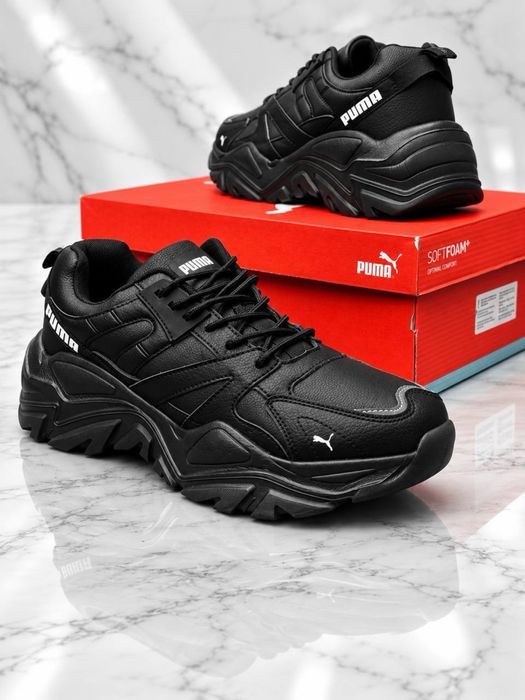 Чоловічі кросівки Puma чорні універсальна модель 40-46 мужские кроссовки пума класичный стиль популярная модель 2026 осень/весна