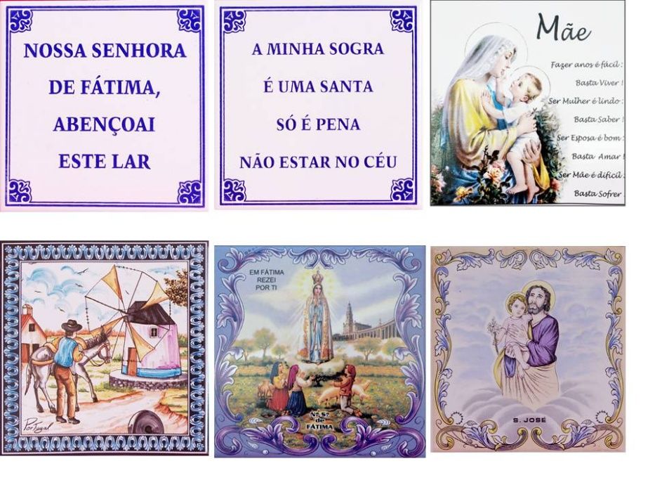 Azulejos Típicos 15CM Senhora Abençoa este Lar Minha Sogra é uma Santa
