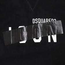 Dsquared2 bluza z kapturem Tape Hoodie czarna oryginal rozmiar M/L