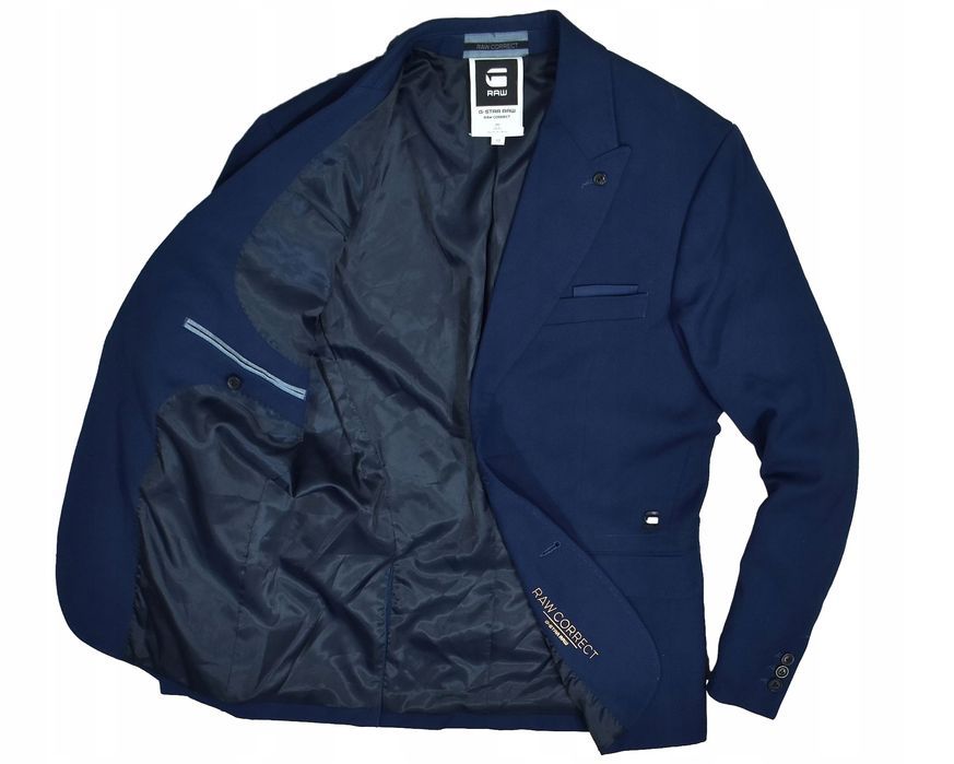 G Star Raw Correct Bronson Blazer Granatowa Marynarka Męska 50