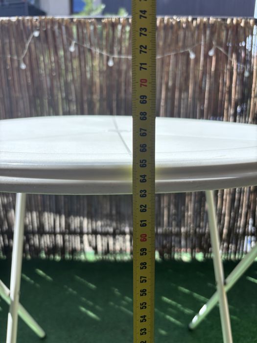 Stolik biały składany camping balkon