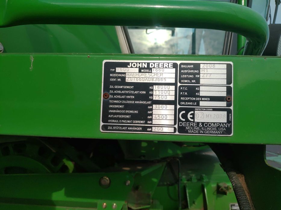 Комбайн John Deere T660 2008 р.в.