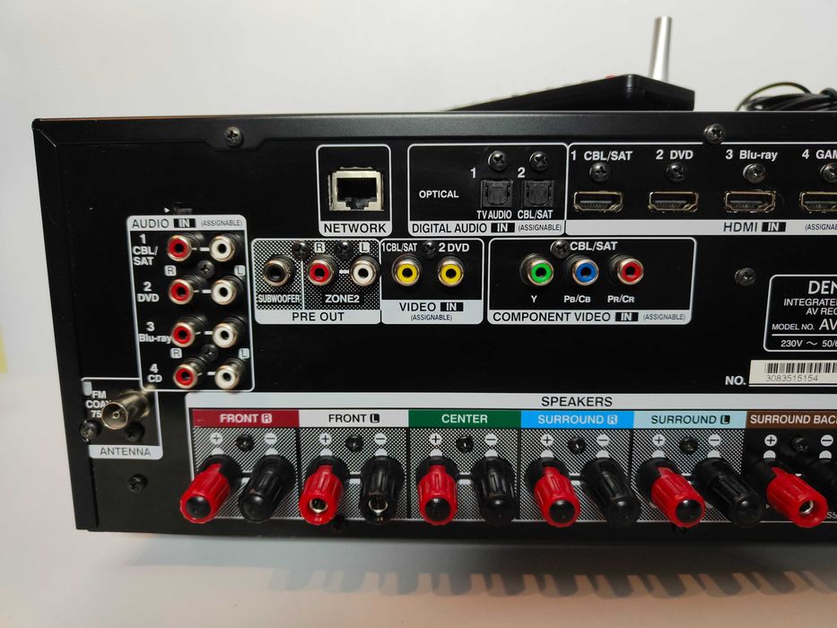 DENON AVR-X2000 amplituner z pilotem i mikrofonem
