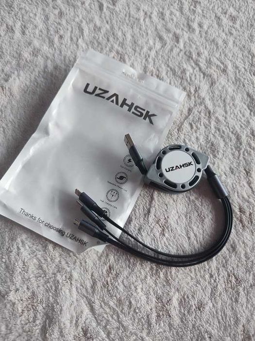 Zwijany Kabel 3w1 Usb UsbC