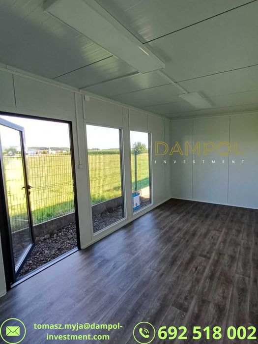 Pawilon/ kontener  6x3 m – domek, biuro, gastronomia – gotowy od ręki