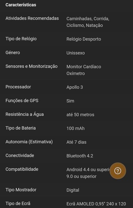 Relógio  desporto