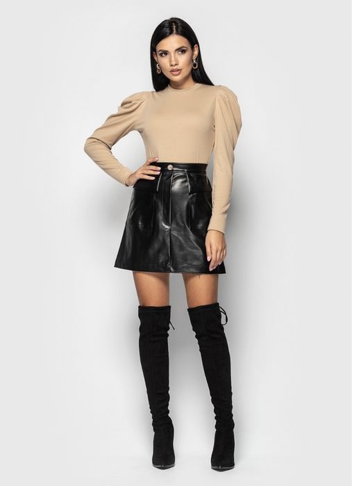 Женская кожаная юбка