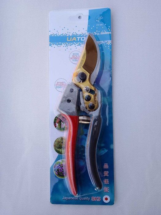 Секатор садовый 200мм, лезвие с нитридом титана, японская сталь SK5