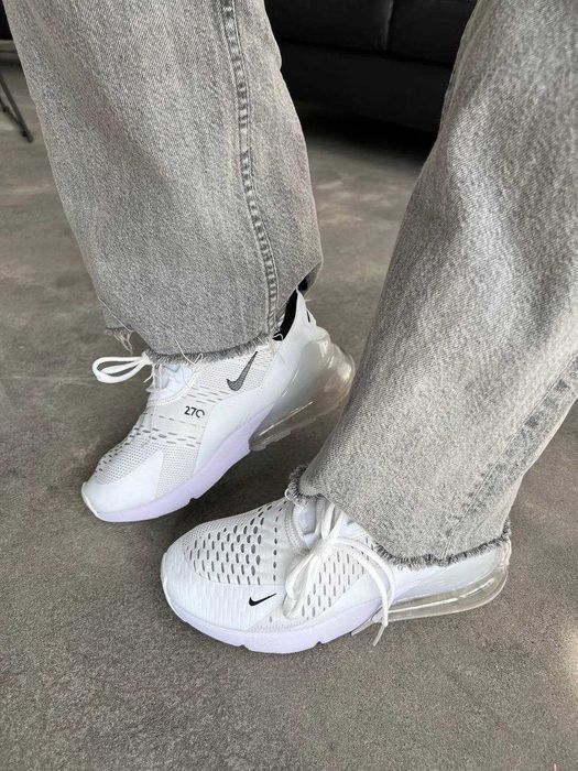 Кроссовки Nike Air Max 270 white / Найк 270 белые 38 39 40 41 42 43